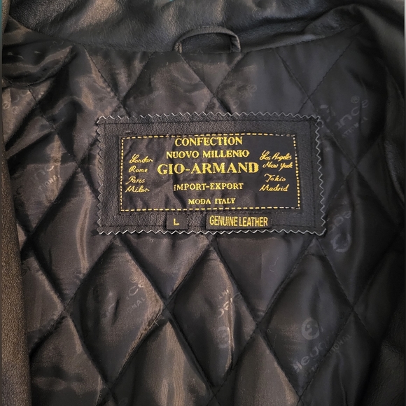 Gio-Armand Black Leather Jacket | Size L - Picture 4 of 7